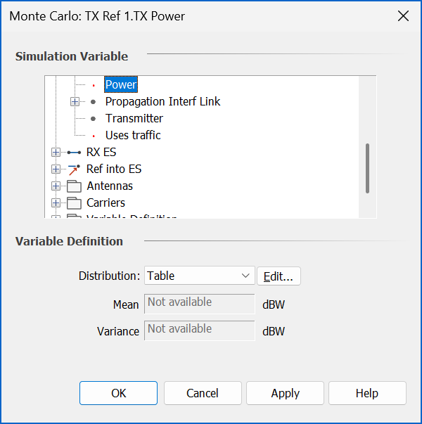 Tx Power Monte Carlo