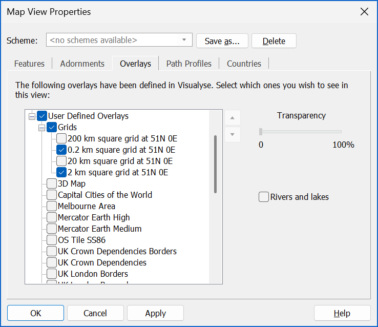 Map View Properties - two grids enabled