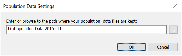 Population Data Settings