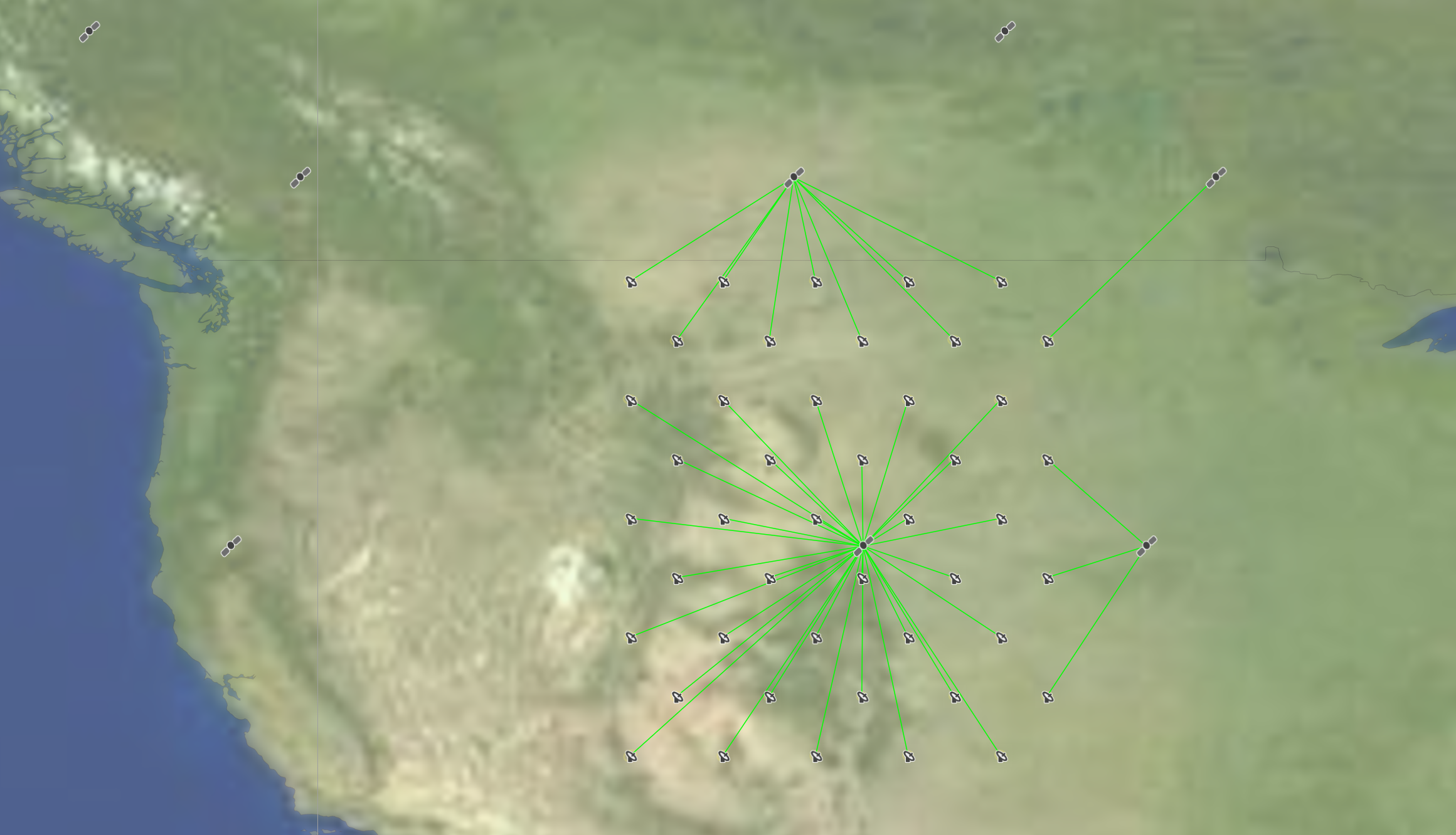 Adjacent ES all selecting the same satellite