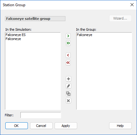 Single non-GSO satellite in a station group