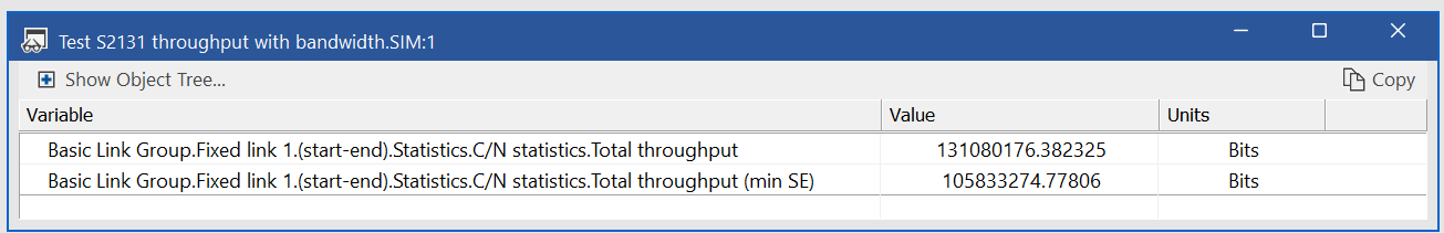 Watch Window showing throughput (revised)