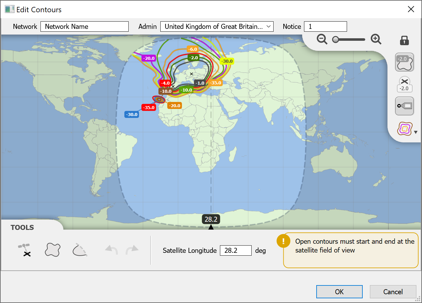 Visualyse Professional V7.10 Contour Editor Screenshot