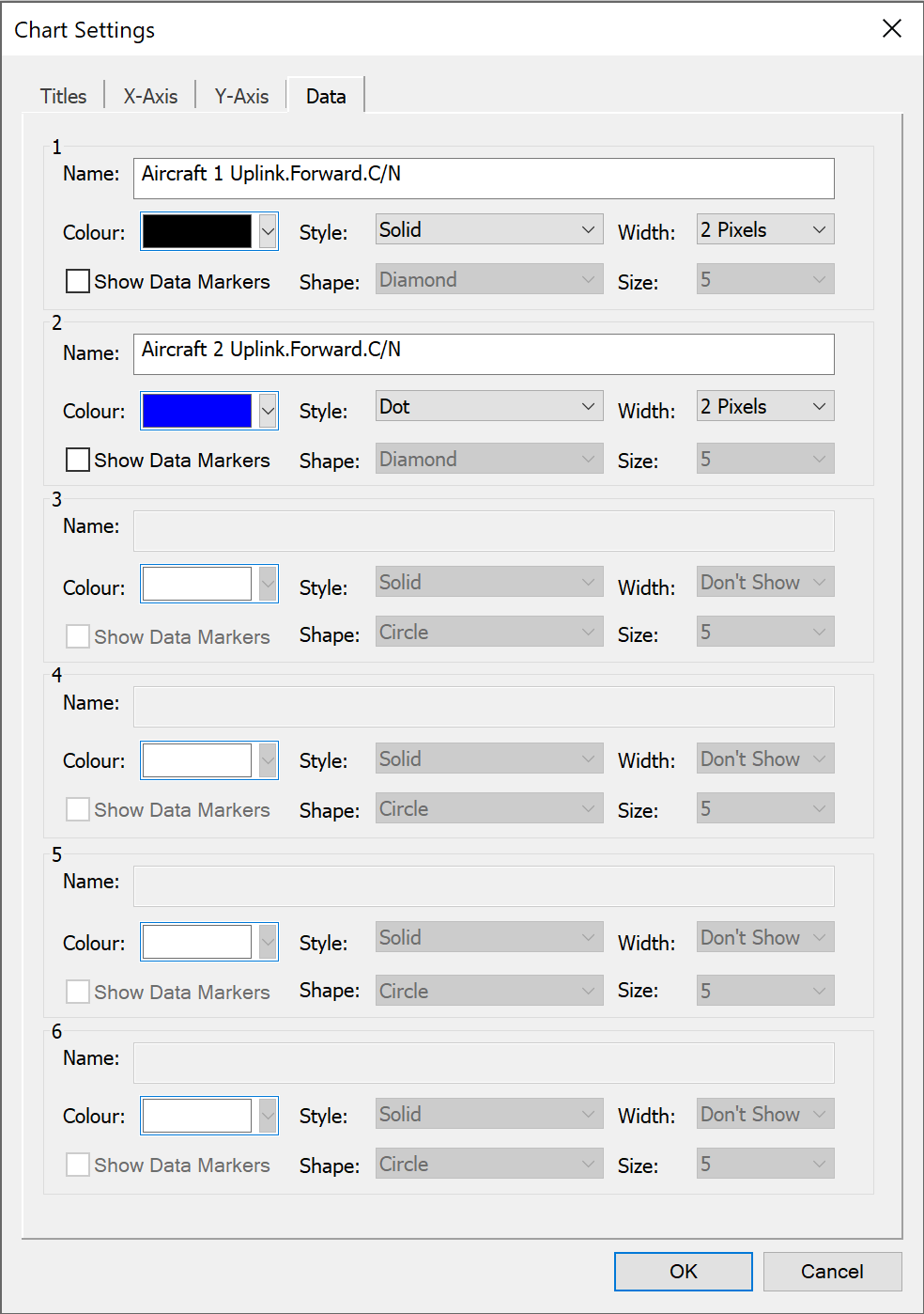 Visualyse Professional V7.10 Graph Settings Screenshot 3