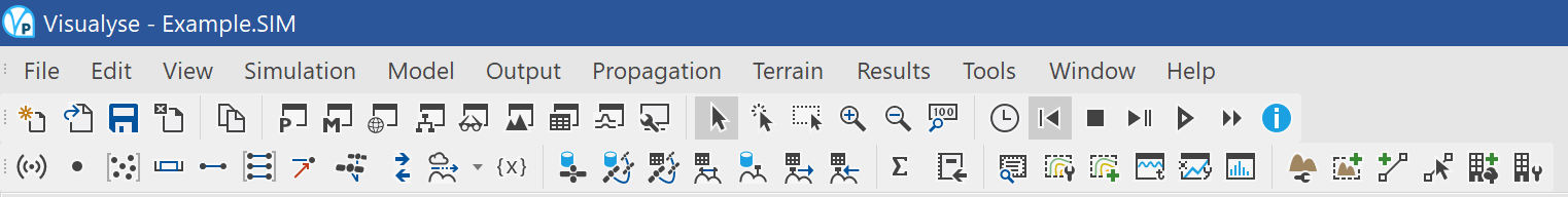 Visualyse Professional V7.10 Toolbar Screenshot